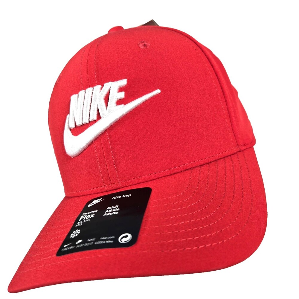 Nike Rise Swoosh Flex Futura Structured Cap University Red Size Medium New NWT